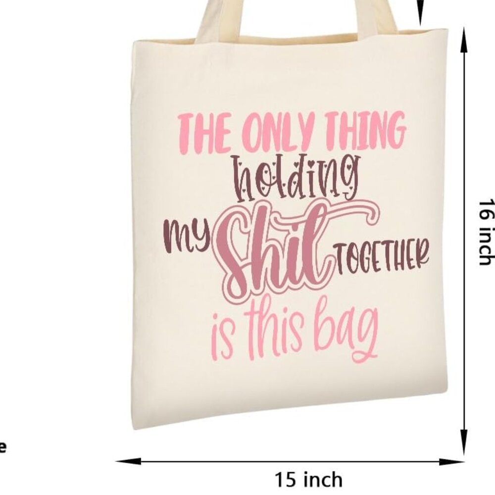 Tote Bag - Humorous Funny Large Canvas Cross Body Tote - Picture 5 of 5